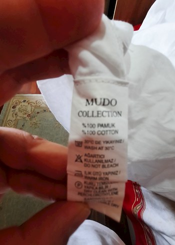 mudo Beyaz pamuk elbise - Görsel 10