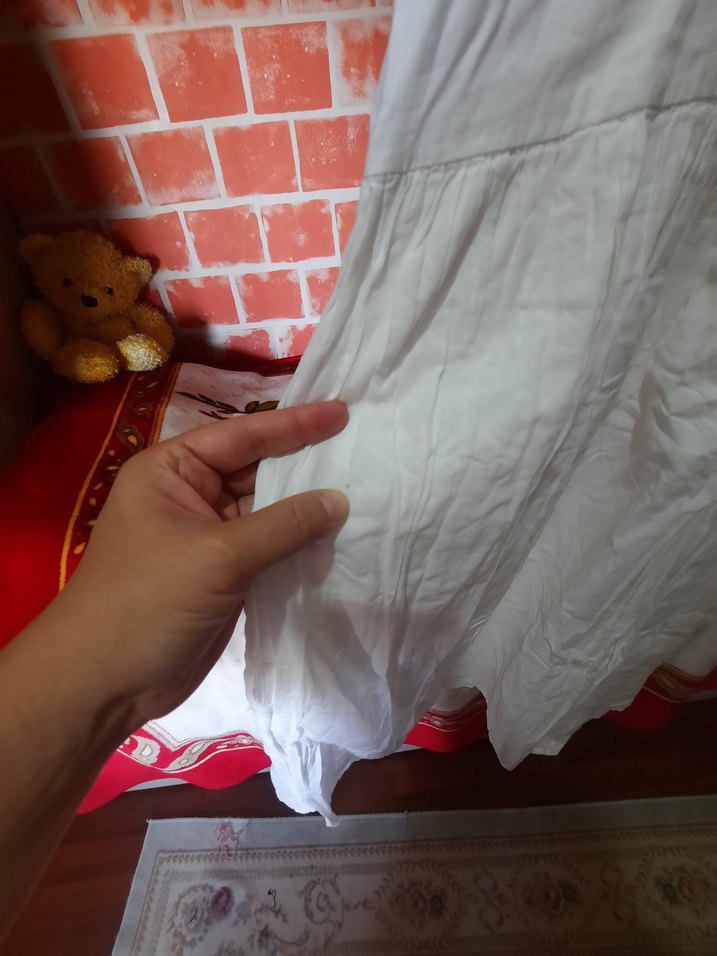 mudo Beyaz pamuk elbise - Görsel 3