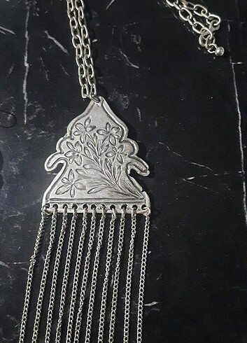 Tasarımcı Hint gümüşü tasarım kolye küpe set 