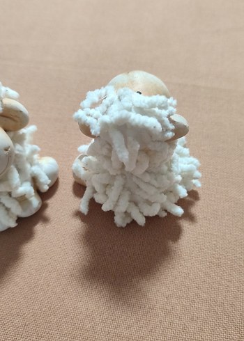 Beyaz Yünlü Koyun Biblo Seti - Görsel 3