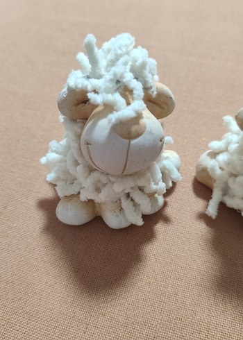 Beyaz Yünlü Koyun Biblo Seti - Görsel 2