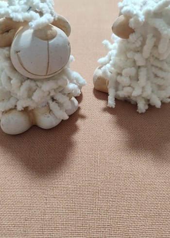 Beyaz Yünlü Koyun Biblo Seti - Görsel 4