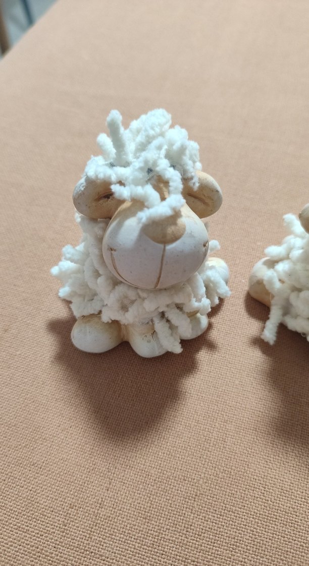 Beyaz Yünlü Koyun Biblo Seti - Görsel 2