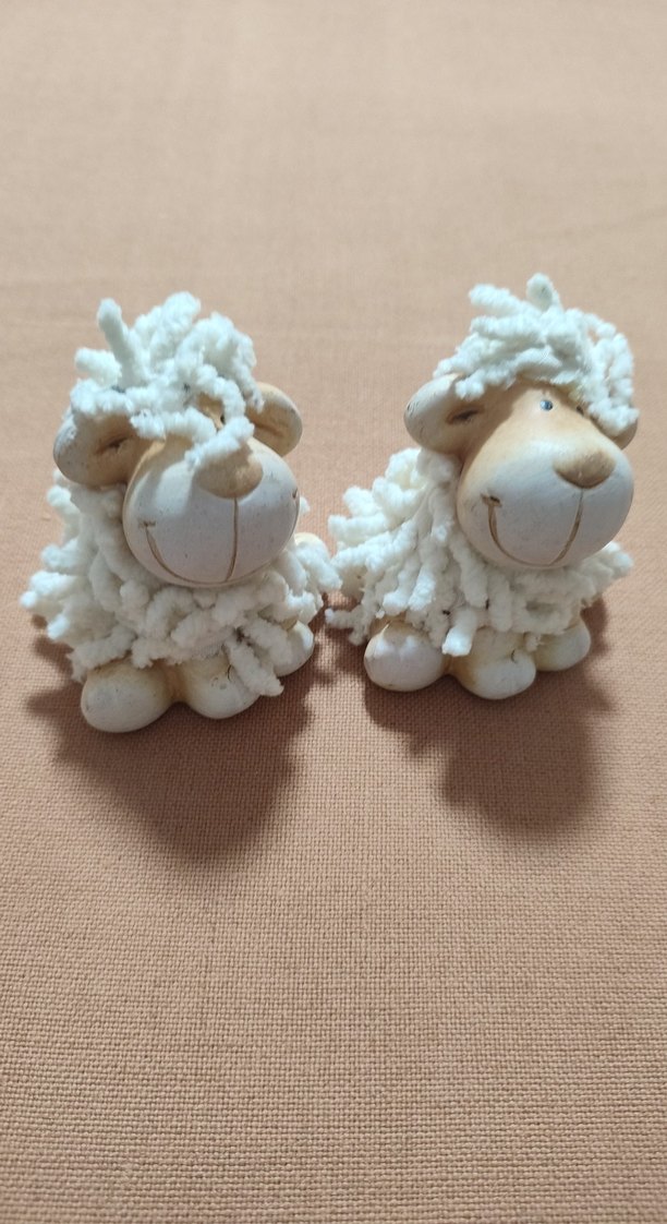 Beyaz Yünlü Koyun Biblo Seti - Görsel 5