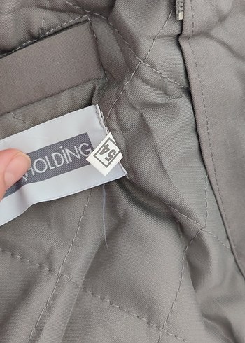 54 beden Gri Kemerli Kadın-erkek Parka Mont - Görsel 5