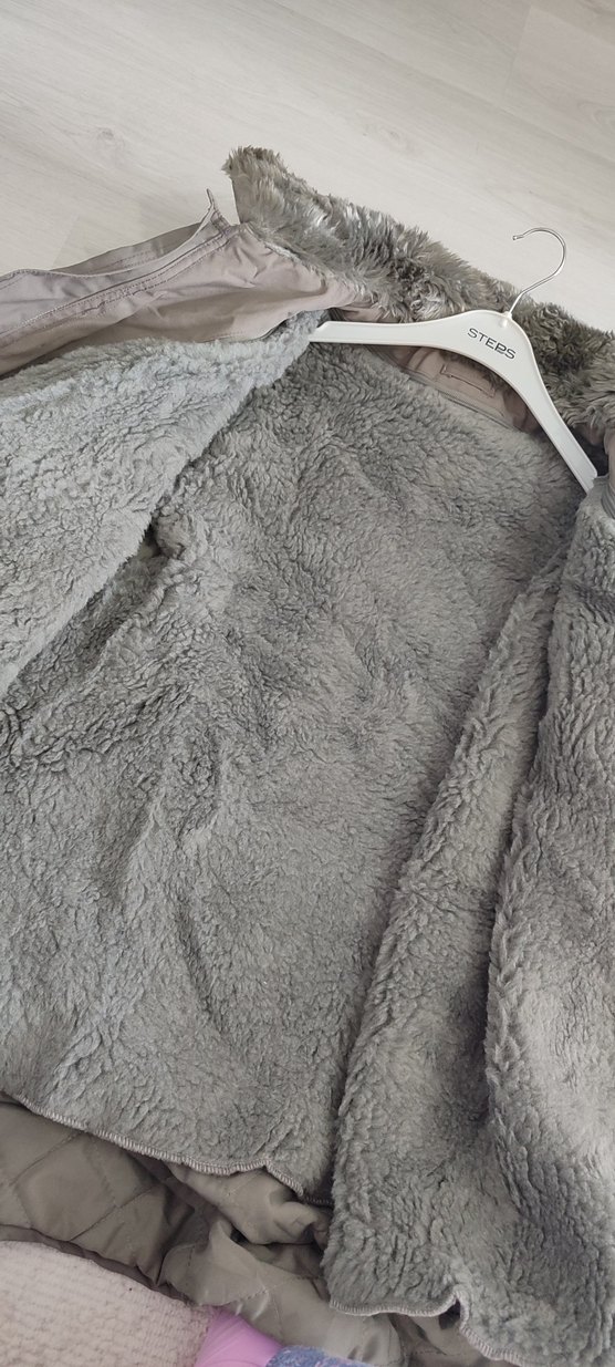 54 beden Gri Kemerli Kadın-erkek Parka Mont - Görsel 3