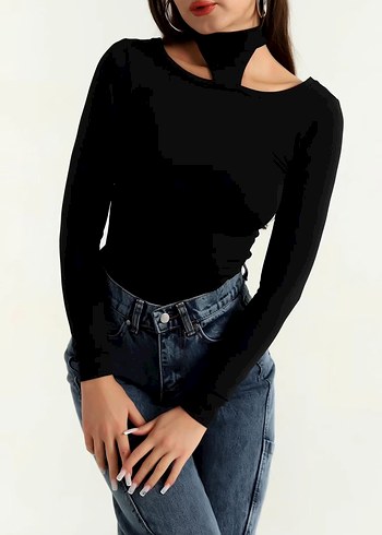 Uzun Kollu Bluz Siyah - Görsel 3