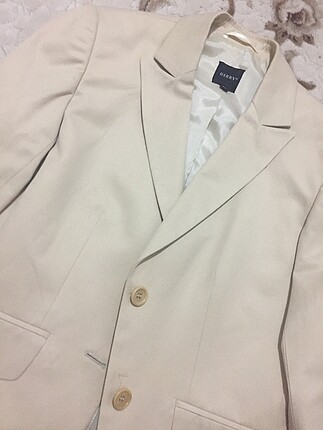 Krem blazer ceket