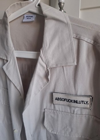 m Beden ten rengi Renk Bej Keten Oversize Erkek Kısa Kollu Gömlek