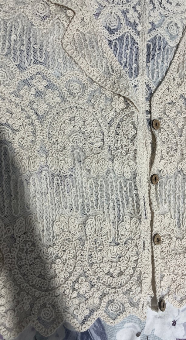 Nakışlı Bej Gömlek - Görsel 2