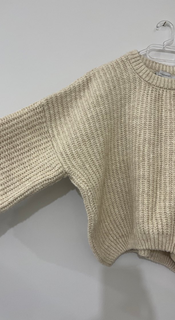 Bej Örgü Kadın Kazak - Görsel 2