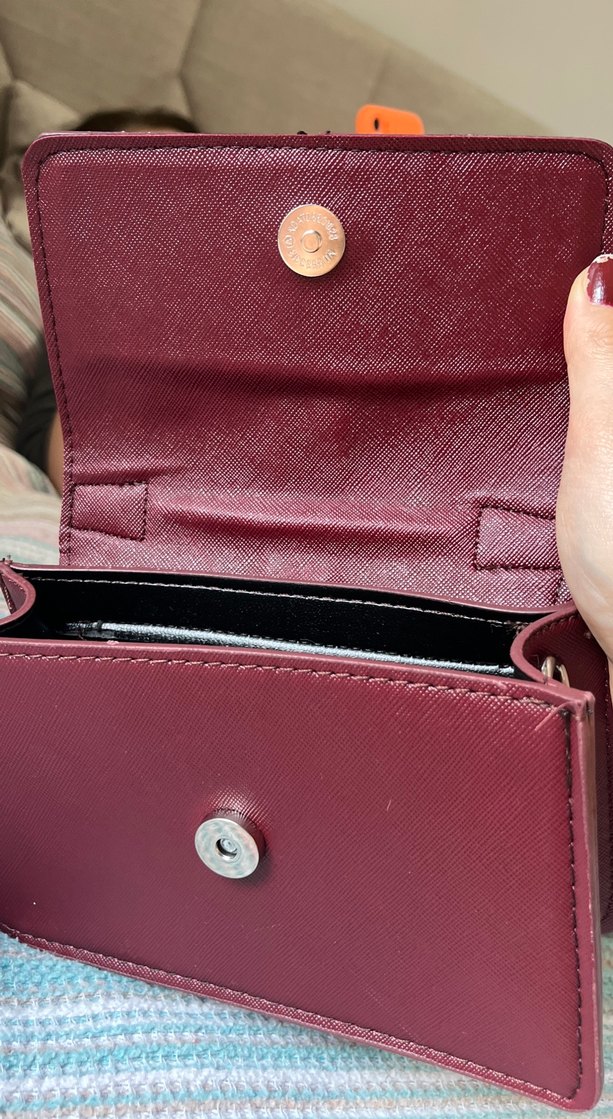 Bordo Deri Tokalı Kadın Çanta - Görsel 4