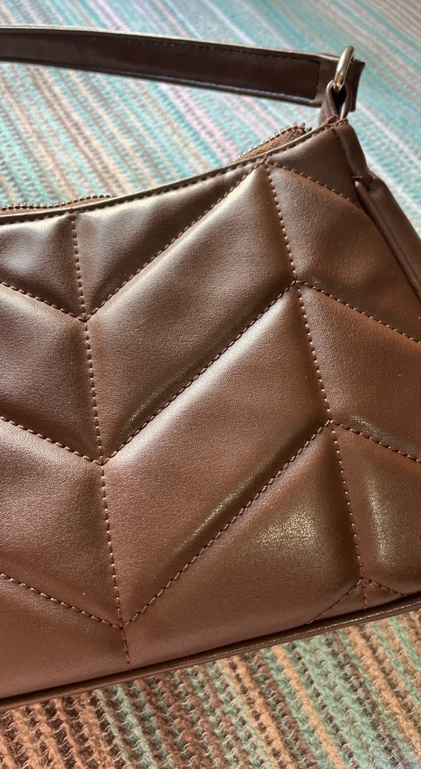 Kahverengi Deri Kadın Omuz Çantası - Görsel 2