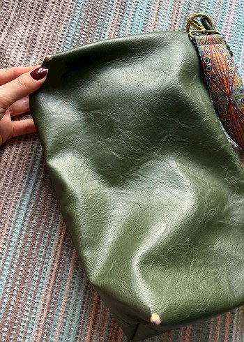 Bohem Çok Renkli Deri Kadın Çanta - Görsel 4