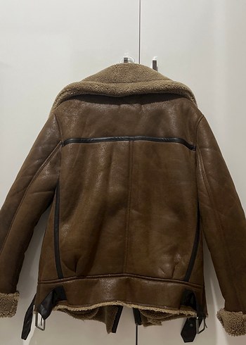 Kahverengi Süet Kadın Kışlık Ceket - Görsel 5