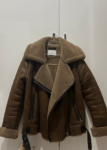 Kahverengi Süet Kadın Kışlık Ceket - Görsel 2