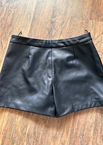 Zara Siyah Deri Mini Etek - Görsel 3