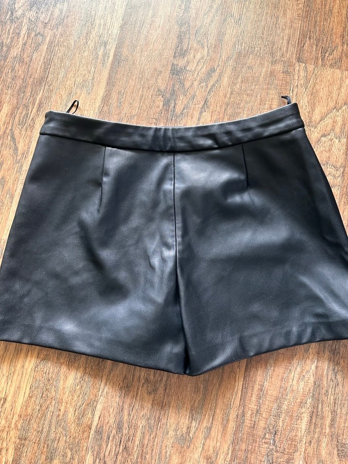 Zara Siyah Deri Mini Etek - Görsel 3