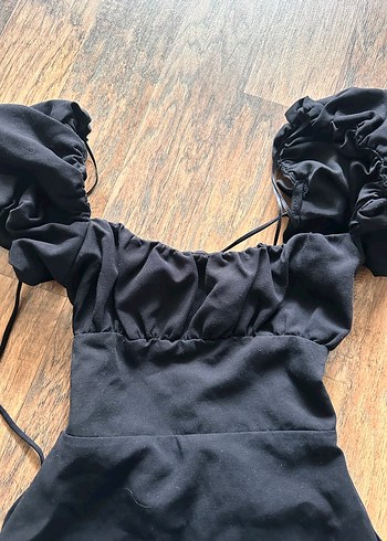 Zara Siyah Korse Detaylı Midi Elbise - Görsel 2