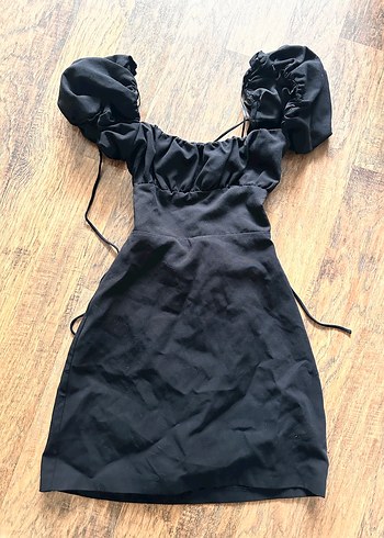 Zara Siyah Korse Detaylı Midi Elbise - Görsel 6