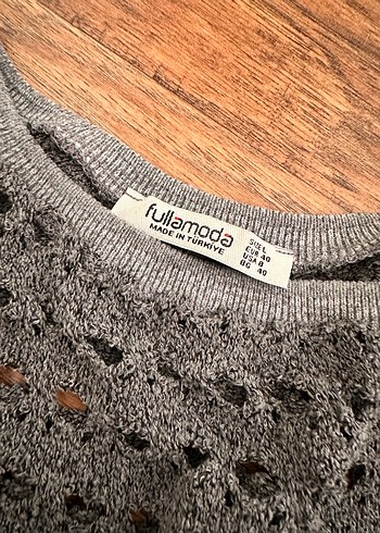 Gri Örgü Uzun Kollu Kadın Kazak - Görsel 4