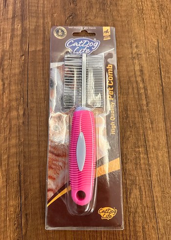Renkli Pembe Kedi Tüy Tarağı - Görsel 2