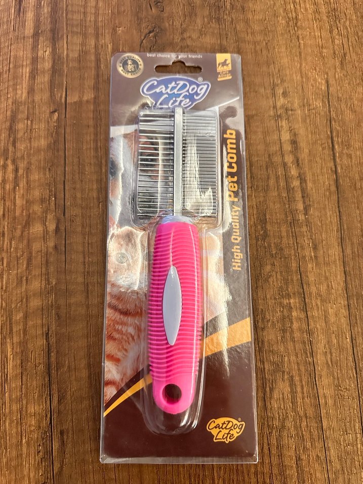 Renkli Pembe Kedi Tüy Tarağı - Görsel 2