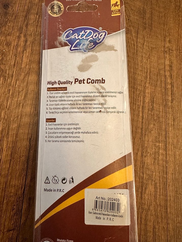 Renkli Pembe Kedi Tüy Tarağı - Görsel 3