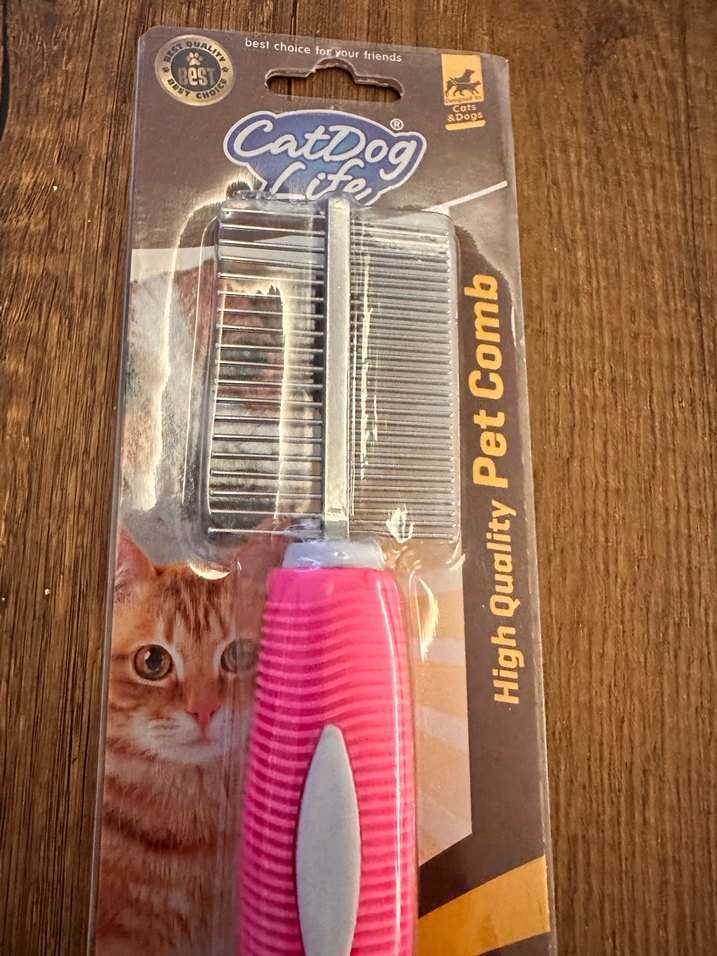 Renkli Pembe Kedi Tüy Tarağı - Görsel 4