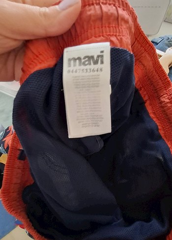 Erkek Lacivert Yaprak Desenli Şort Mayo - Görsel 5