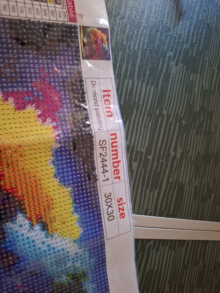 Renkli 30x30 cm diamond painting - Görsel 2