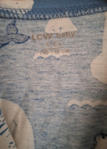 5 Yaş Beden mavi Renk Mavi Baskılı Erkek Çocuk Pijama Takımı