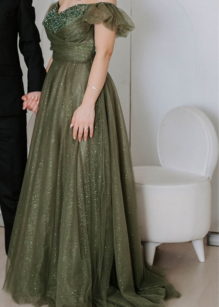 Haki renk Nişanlık & Abiye - Görsel 2