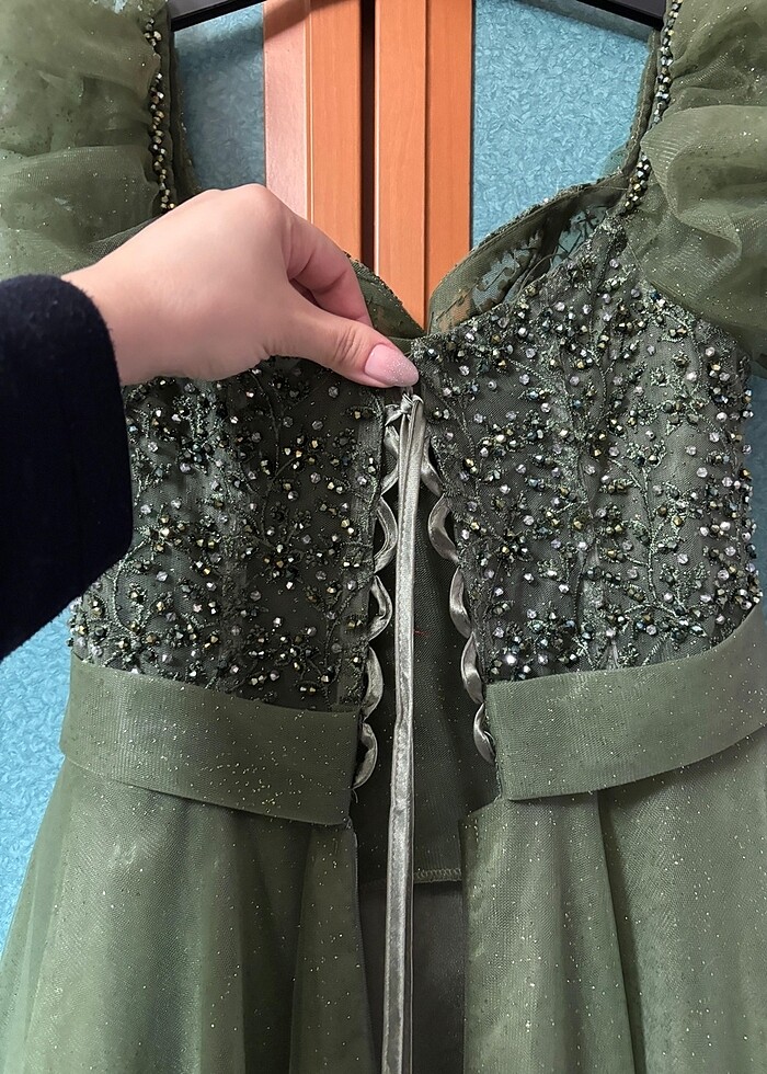 Haki renk Nişanlık & Abiye - Görsel 4