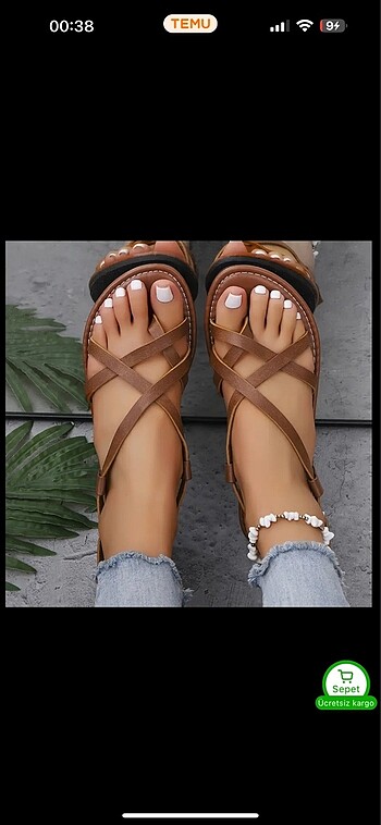 Sıfır sandalet 39 numara - Görsel 5