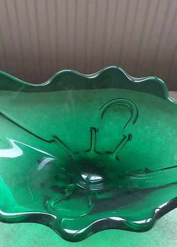 Büyük boy murano zümrüt yeşili jardinyer - Görsel 3
