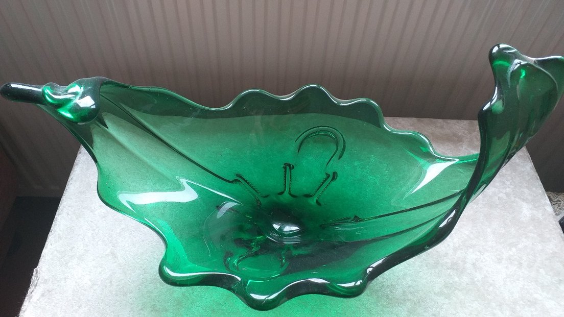 Büyük boy murano zümrüt yeşili jardinyer - Görsel 3