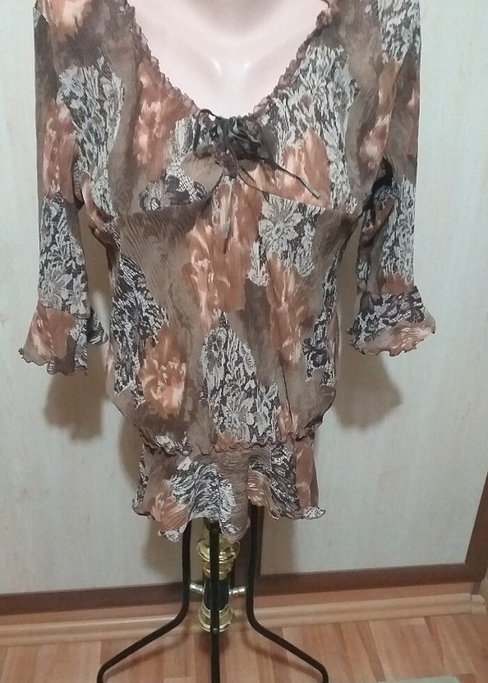 Şifon çok şık bluz - Görsel 2