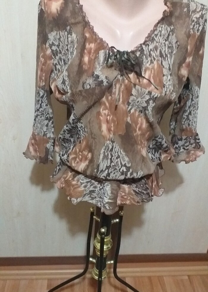 Şifon çok şık bluz - Görsel 4