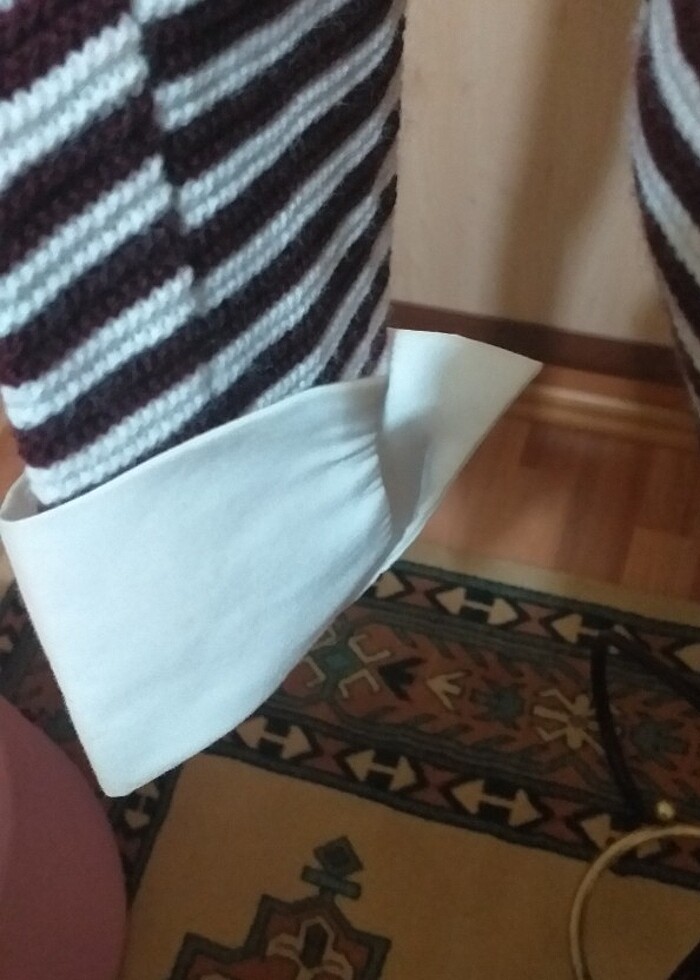 Ince çizgili şık triko  - Görsel 3