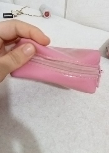 Beden Kadın Deri Fermuarlı Cüzdan - Pembe Pastel