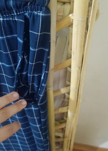 Mavi Ekose Kumaş eşofman altı - Görsel 6