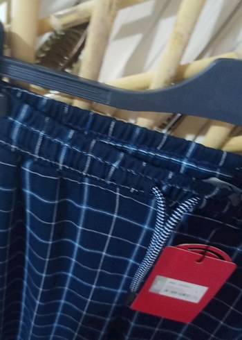 Mavi Ekose Kumaş eşofman altı - Görsel 4