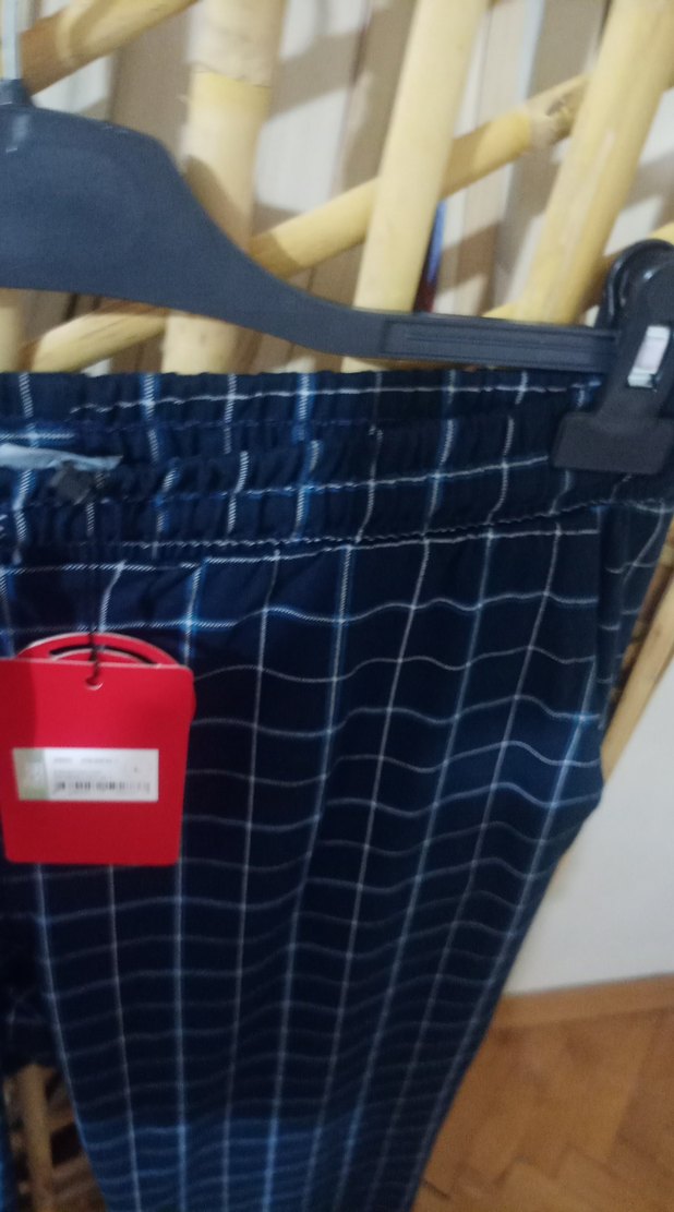 Mavi Ekose Kumaş eşofman altı - Görsel 5