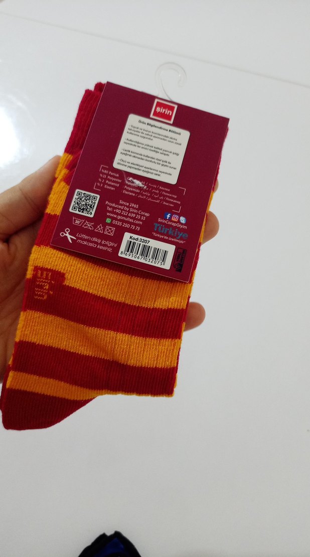 Renkli Baskılı Erkek Çorabı Taraftar - Görsel 5