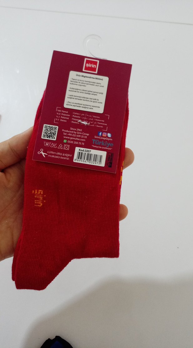 Renkli Baskılı Erkek Çorabı Taraftar - Görsel 3