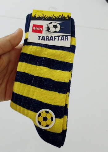 Sarı Lacivert Çizgili Erkek Çorapları - Görsel 4