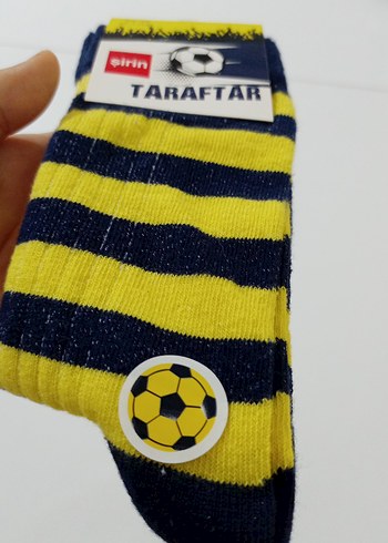 Sarı Lacivert Çizgili Erkek Çorapları - Görsel 5