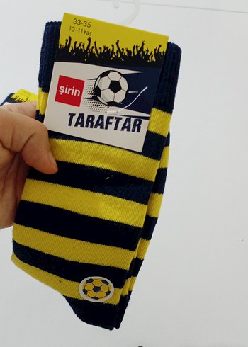 Sarı Lacivert Çizgili Erkek Çorapları - Görsel 2