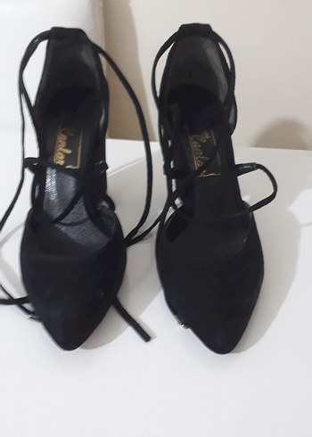 Diger Siyah Tokalı Stiletto Kadın Abiye Ayakkabı